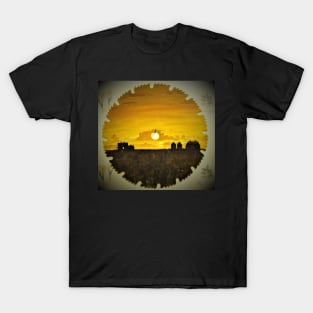 Farm sunset horizon T-Shirt